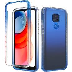 Vavies Compatible with Moto G Play 2021 Case, Motorola G Play Phone Case for Girls Women, Full Body Shockproof Clear Soft Flexible TPU Protective Cover Cases for Motorola Moto G Play 2021 Blue