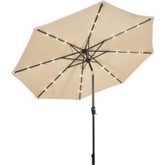 Costway 10 Iron Market Solar LED Lighted Tilt Patio Umbrella