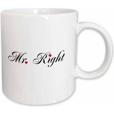 3DRose Mr Right a Mr Mrs Cup