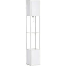 Floor Lamps Homcom Shelf with Dual Floor Lamp