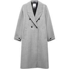 Polyamide Coats Mango Gauguin Oversize Wool Coat - Grey