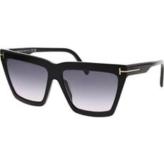 Tom Ford Dam Solglasögon Tom Ford Eden Sunglasses - Black/Gray Gradient