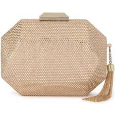 Golden Clutches Olga Berg Tilly Hotfix Clutch in Metallic Gold