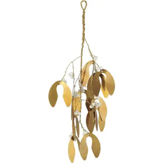 Ib Laursen Dekorationer Ib Laursen Mistletoe Beads Large White/Brass Juletræspynt 30cm