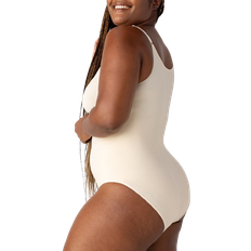 Beige Shapewear & Under Garments Shapermint Essentials All Day Every Day Scoop Neck Bodysuit - Beige