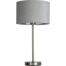 Searchlight Finn Matt Steel/Light Gray Lampada da tavolo 40cm