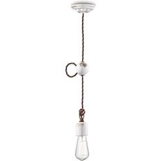 Ceramica Lampade a Sospensione Ferroluce Vintage 660/1 Sospenssione - Bianco Lampada a Sospensione