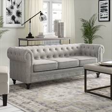 Furniture Three Posts Castalia Chesterfield Sofa 3 Seater