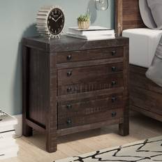 Borough Wharf Acres 3-Drawers Bedside Table