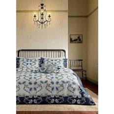 Hemtextil V&A V & A Scrolling Carnation Cotton Percale 200 Thread Count Duvet Cover Blue