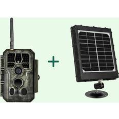 BlazeVideo Chasse BlazeVideo Piège photo 32MP Photo 1296P Video vision nocturne A280W kit panneaux solaires Vert