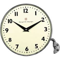 Zinc Horloges Bengt Ek Design Swinging Arm Silver Horloge murale 15.5cm