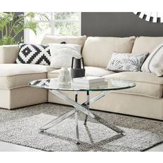 Transparent Coffee Tables Ivy Bronx Rantoul Cross Legs Coffee Table