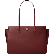 Tory Burch Red Handbags Tory Burch Robinson Pebbled Tote Bag - Claret