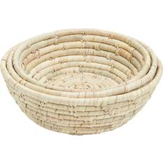Highland Dunes Palm Leaf Wicker 3 Basket 3pcs