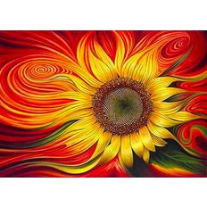 Yellow Diamond Paintings Diamond Painting Kits,Sunflower Diamond Art Kit for Adults,5D Diamond Painting Kit Full Drill Round for Parents-Children Interaction,Wall Decor,Gift,Relaxing16x12