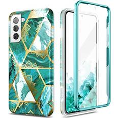 Suritch SURITCH for Samsung Galaxy S21 Plus Case, Built-in Screen Protector for Samsung S21 Plus Phone Case, Full-Body Rugged Bumper Rugged Drop Protective for Samsung Galaxy S21 Green Mandala