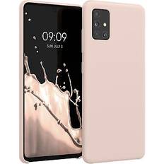 Kwmobile TPU Silicone Case Compatible with Samsung Galaxy A51 Case Slim Phone Cover with Soft Finish Antique Pink Matte