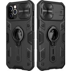 Nillkin Mobile Phone Accessories Nillkin Nillkin Armor Case for iPhone 12 Pro Max Case, [Built in Kickstand & Camera Protector] Shockproof Hard PC & Soft Silicone Bumper Hybrid Cover Phone Case for Phone 12 Pro Max 6.7'' Black