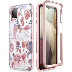 Suritch SURITCH for Samsung A12 Case, Marble [Built-in Screen Protector] Slim Full-Body Shockproof Protective Phone Case for Samsung Galaxy A12 6.5 inchRose Marble