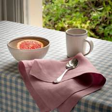 Linen Tablecloths Piglet Gingham Linen Tablecloth Blue