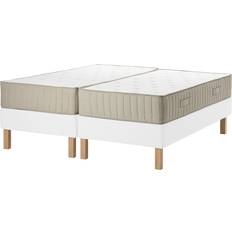IKEA 200cm Sängar IKEA ESPEVÄR/VATNESTRÖM vit/fast/medium fast Kontinentalsäng