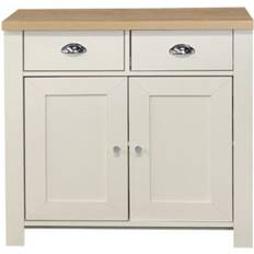 White Sideboards Birlea Highgate Cream/Oak Sideboard 79x81.3cm