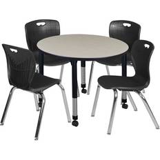 Casters Dining Sets Regency Kee Black Dining Set 42" 5