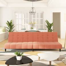 Röda Soffor vidaXL fløjl Sofa 2 personers