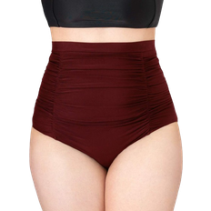 Shapermint Women Bikinis Shapermint Essentials High Waisted Control Bikini Bottom - Burgundy