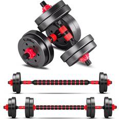 Adjustable weight set BCBIG Adjustable Dumbbell Sets Barbell 2 in 1 Weight Pair Home Fitness