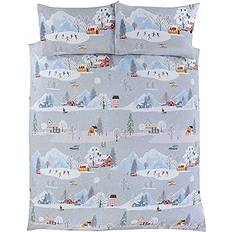 MCU Rapport Winter Town Single Duvet Cover Set Christmas 53.1x78.7"