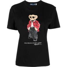 Polo Ralph Lauren Stretch T-shirts Polo Ralph Lauren Holiday Bear Cotton-Jersey T-shirt - Black