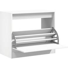 vidaXL 840001 White Shoe Rack 80x69cm