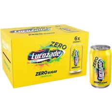 Lucozade Zero Tropical Can 330ml 6 pcs