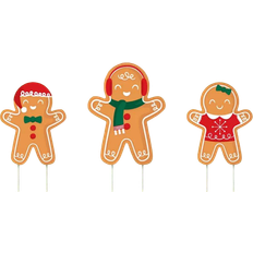 Party Supplies Big Dot of Happiness Gingerbread Christmas Outdoor Lawn Sign Decorations with Stakes 3-pack