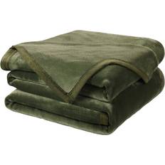 Easeland Soft King All Season Microplush Lightweight Thermal Fleece Blankets Green