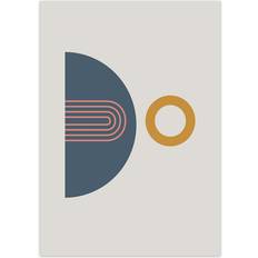Mid Century Modern on Grey B Graphic on Paper