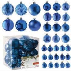 Blue Ball Ornaments Set 36 pcs