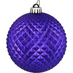 Vickerman Vickerman 6" Purple Durian Glitter Ball Christmas Tree Ornament