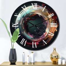 Clocks Design Art Neon Spirited Eternity I Wall Clock