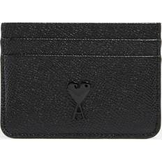 Ami Paris Black De Cœur Card Holder - Wool Tricotine Black UNI