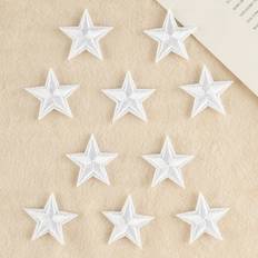 Tygmärken Shein 1set/10pcs Embroidered Star Iron On Patches For Clothing, Hat, Diy Accessories