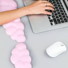 Rosa Musmattor Shein 2pcs/set Cloud Design Silicone And Pu Wrist Support Set For Pad Wrist Rest