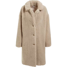 Guess Nainen Ulkoiluvaatteet Guess Faux Fur Coat - Beige