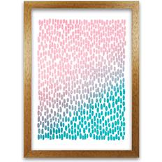 Norden Home and Blue Dots Graphic Print on Paper Framed Art