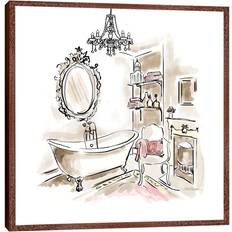 Fleur De Lis Living Print on Canvas Framed Art