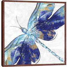 Lily Manor Blue Dragonfly Watts Graphic Print on Framed Art
