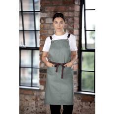 Linen Blend Bib Forest