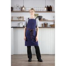 Monochrome Aprons Southside Cotton Canvas Bib Apron Blue